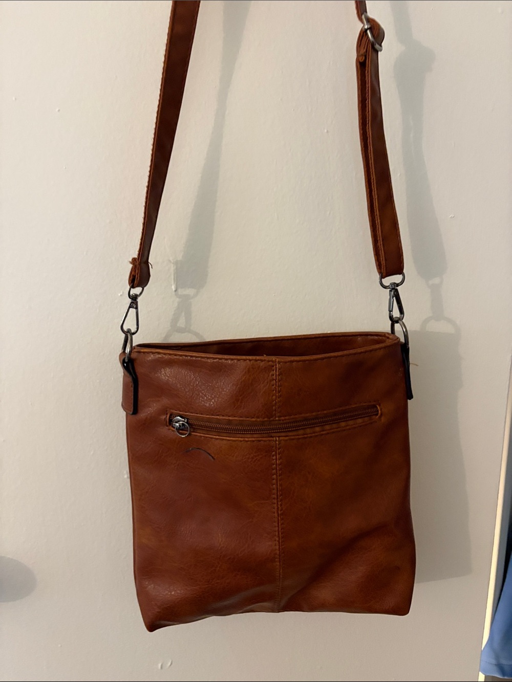 Classic Brown Leather Crossbody Bag